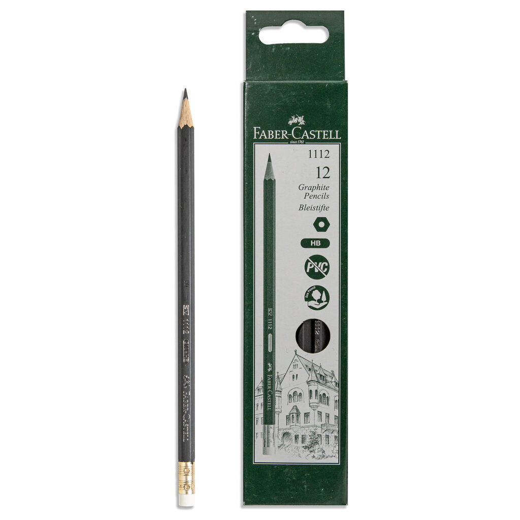 Карандаш  Faber-Castell 1112, твердость НВ, с ластиком