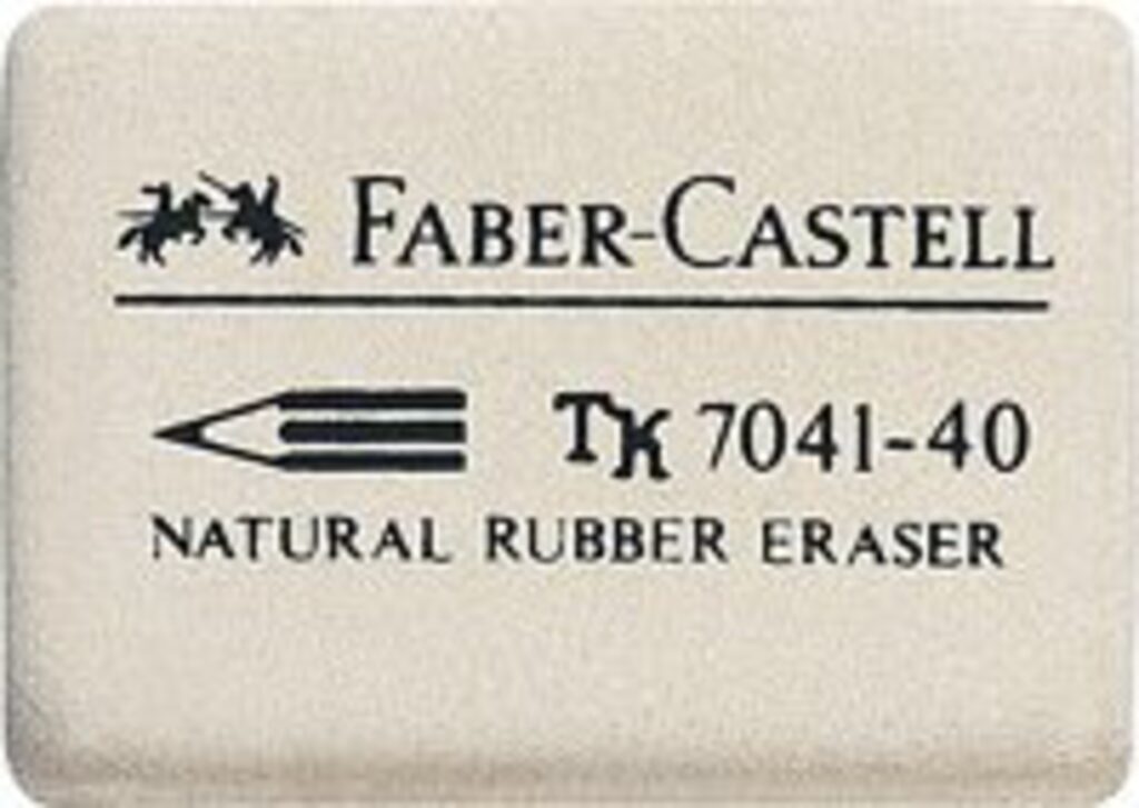 Ластик FABER-CASTELL "7041" каучук, для цв. и ч/г карандашей