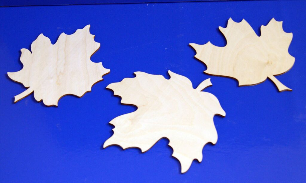 Заготовка деревянная Набор декоративных элементов "Кленовые листочки"