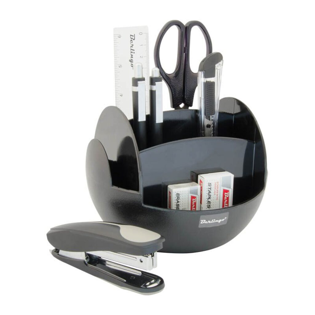 Настольный органайзер  FR 9 предметов, вращ., чёрный