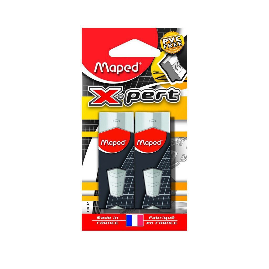 Ластик MAPED "X Pert", большой, Х-сечение, карт.футляр