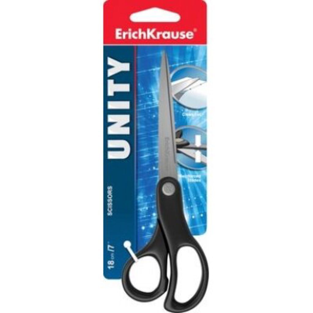 Ножницы EK "Unity asymmetric" 18 см., черные