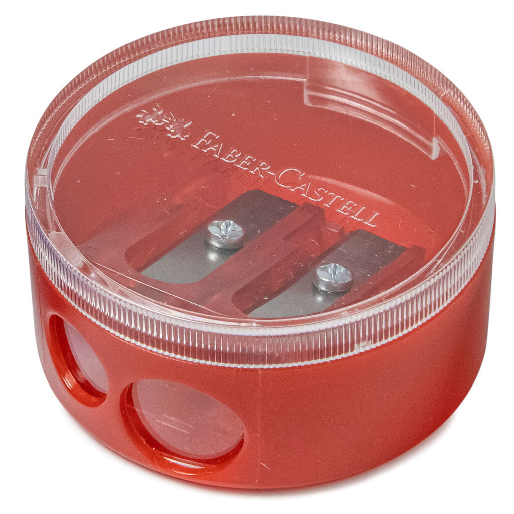 Точилка пласт. с контейнером  2 отв. АССОРТИ