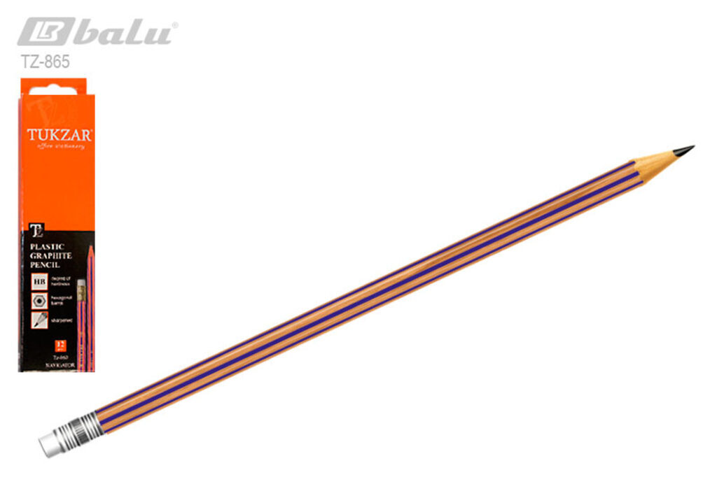 Карандаш Navigator пластиковый, с ластиком, заточенный