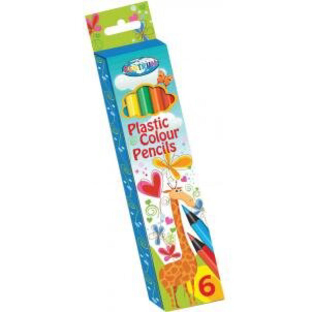 Карандаши цвет.  6цв "Giraffe" трехгранные, пластиковые