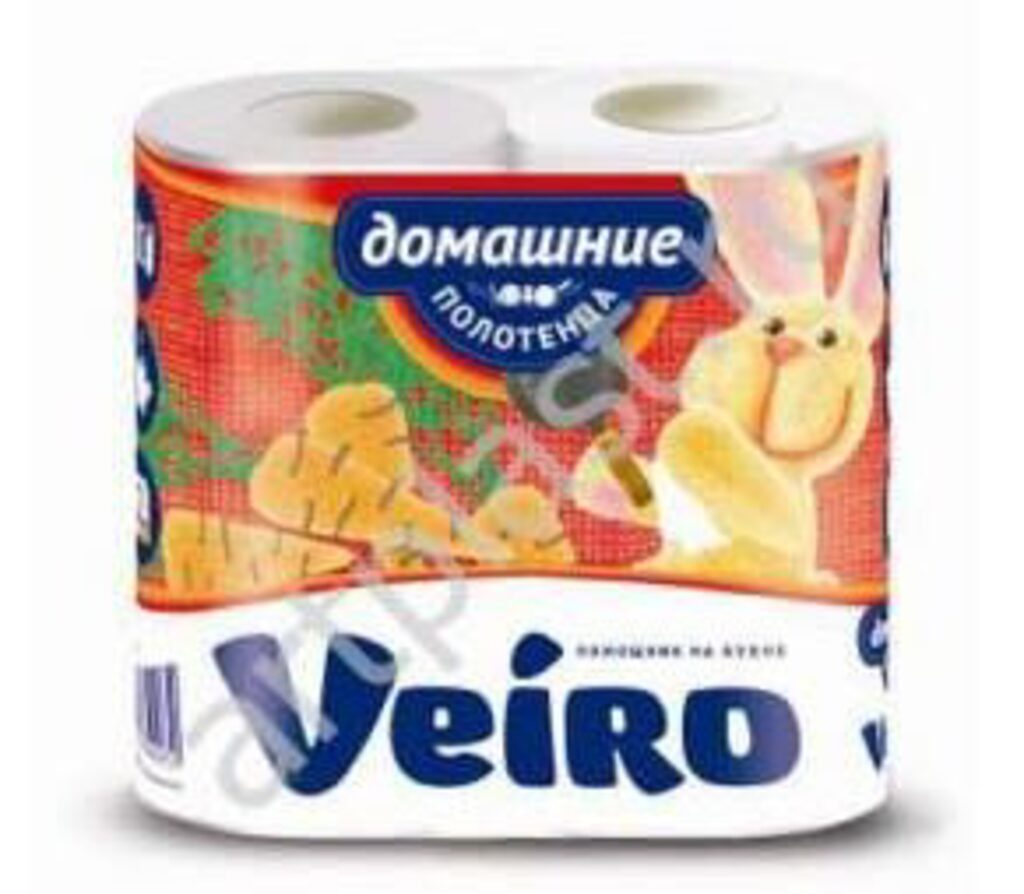 Полотенца бум. 2 сл, 2 рул. "Viero Домашние" 12,5 м.