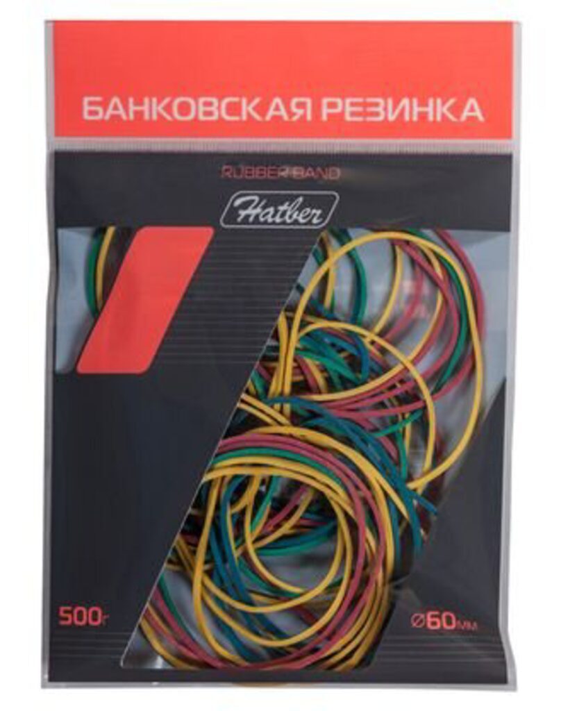 Резинки для денег  500гр., 60мм, цветные
