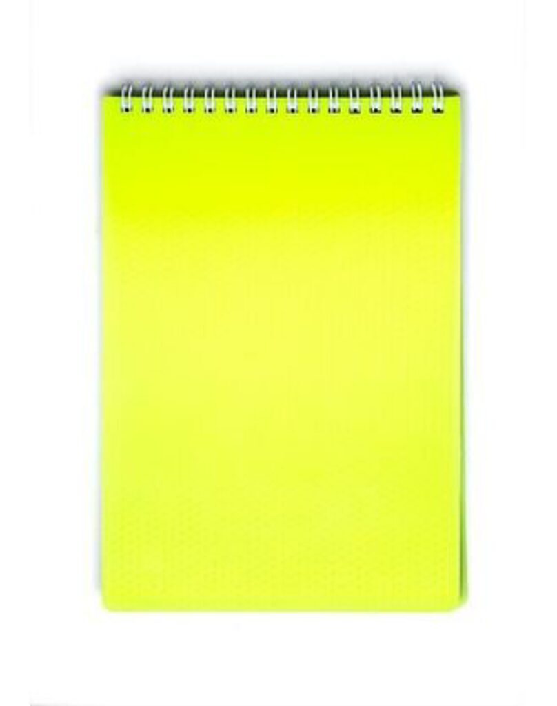 Блокнот А5 пласт.обл. 80л "DIAMOND НЕОН жёлтый" ГРЕБЕНЬ, кл.