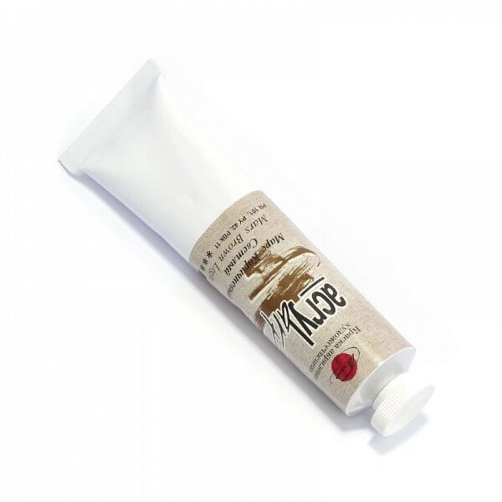 Краска акрил. "Акрил Арт", 45 мл, туба, марс коричневая