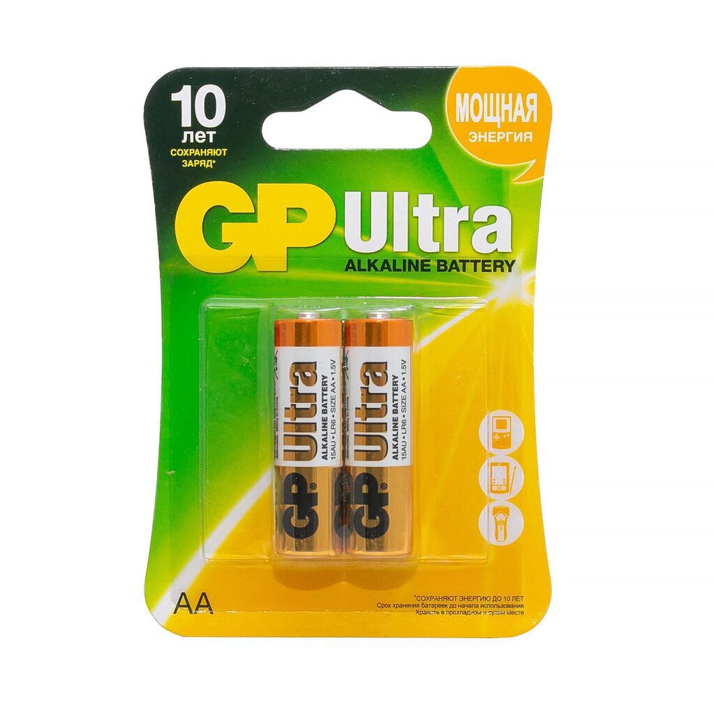 Батарейка LR-06 (АА) GP Ultra Alkaline, блистер, цена за 1 шт