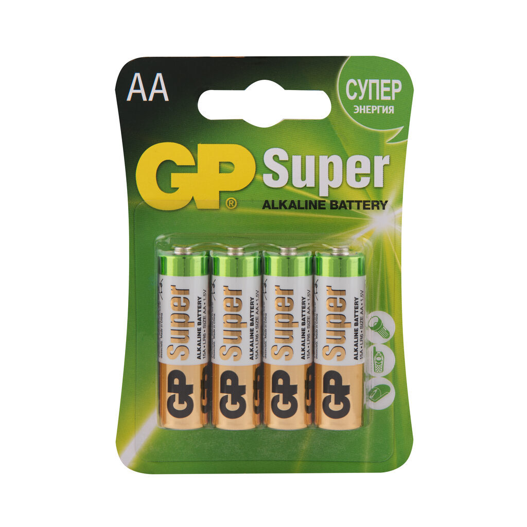 Батарейка LR-06 (АА) GP Super Alkaline, блистер, цена за 1 шт