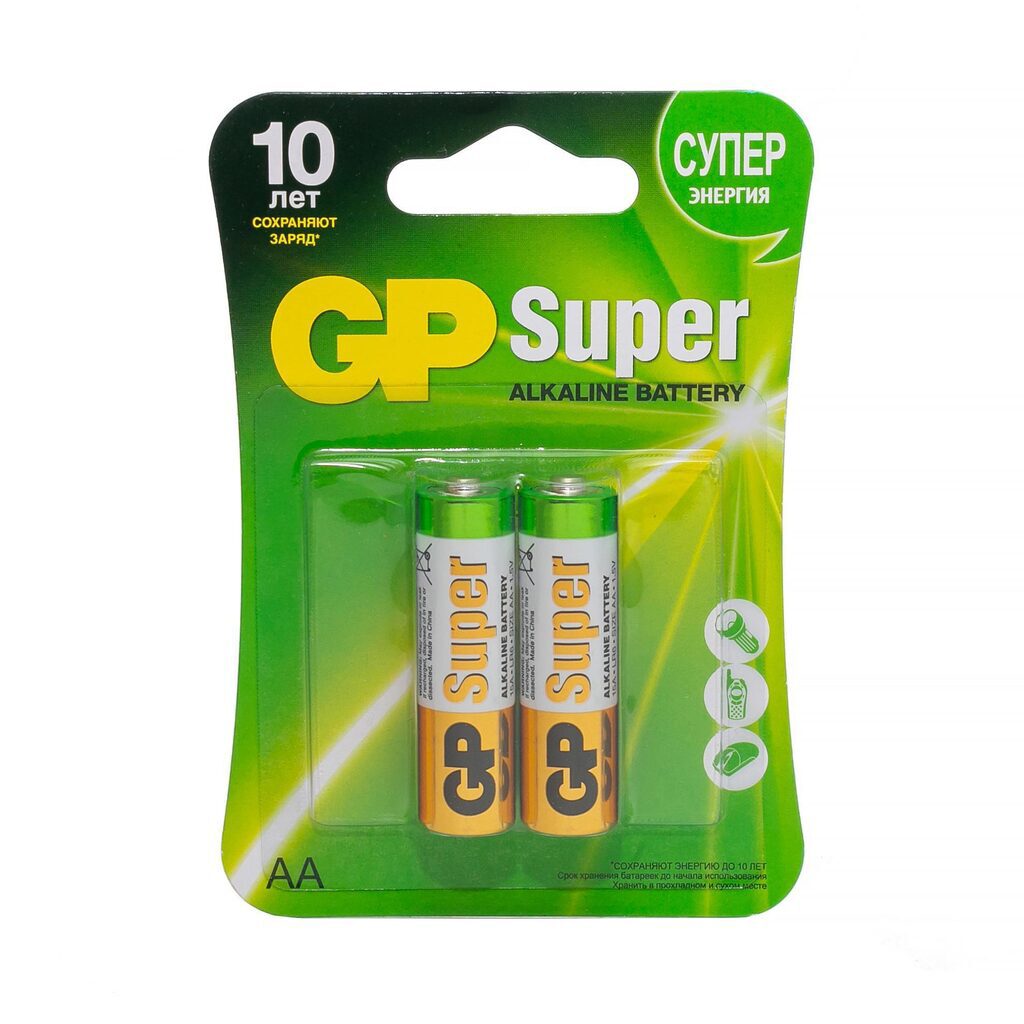 Батарейка LR-06 (АА) GP Super Alkaline, блистер, цена за 1 шт