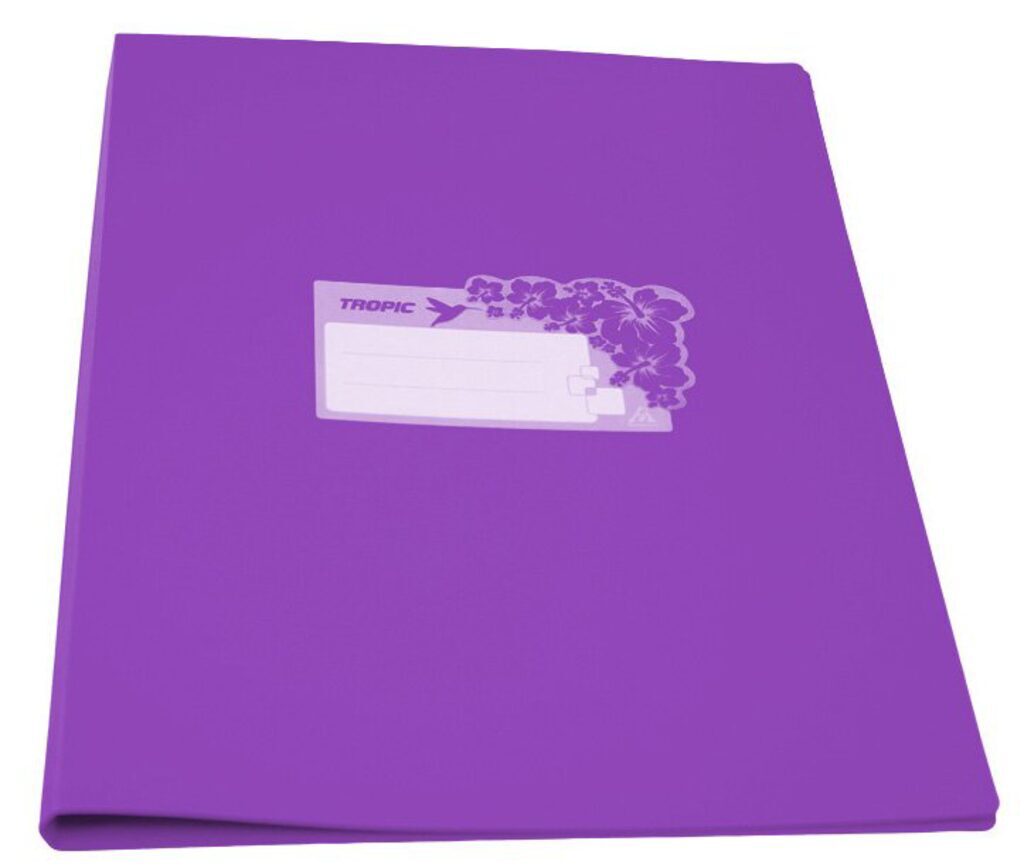 Папка с 1 зажимом А4 0,7мм с карм. Tropic фиолетовая