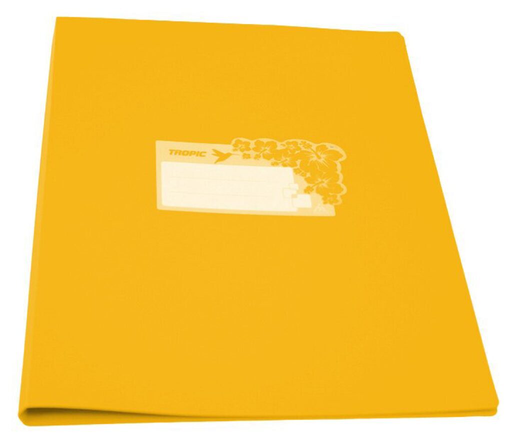 Папка с 1 зажимом А4 0,7мм с карм. Tropic жёлтая
