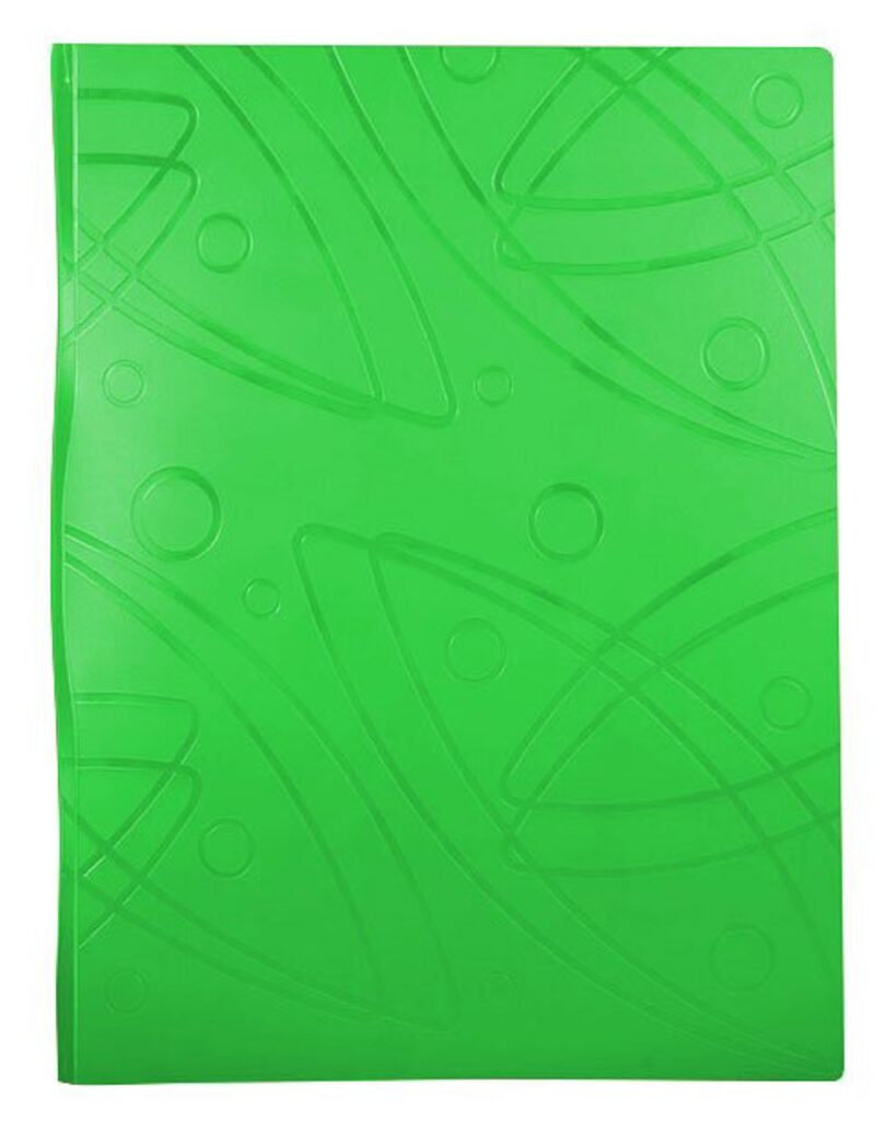 Папка с 1 зажимом А4 0,7мм с карм. Galaxy салатовая