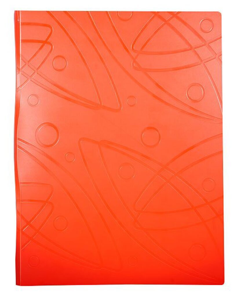Папка с 1 зажимом А4 0,7мм с карм. Galaxy оранжевая