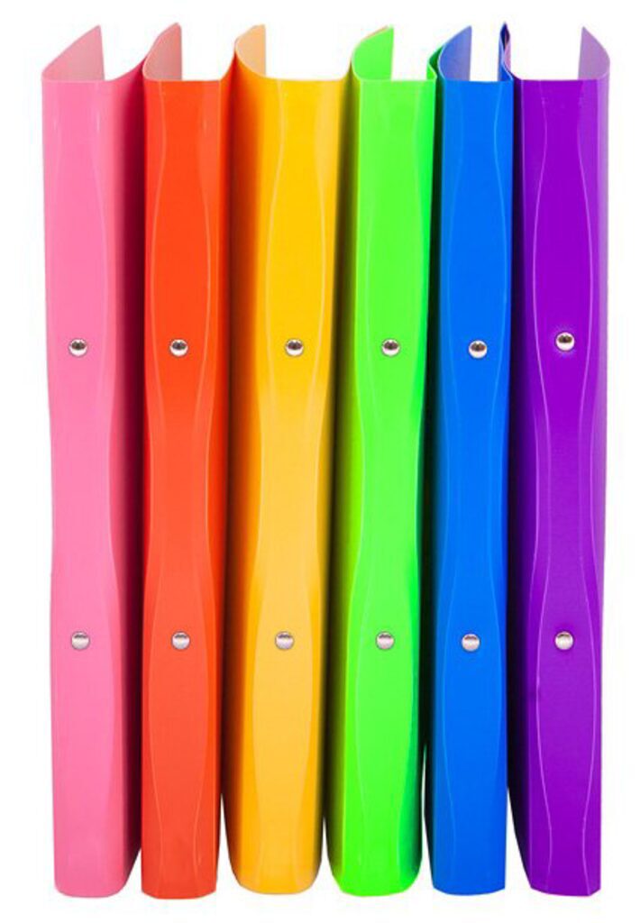 Папка 2 кольца 18 мм 0,7 мм пластик А4 Tropic ассорти