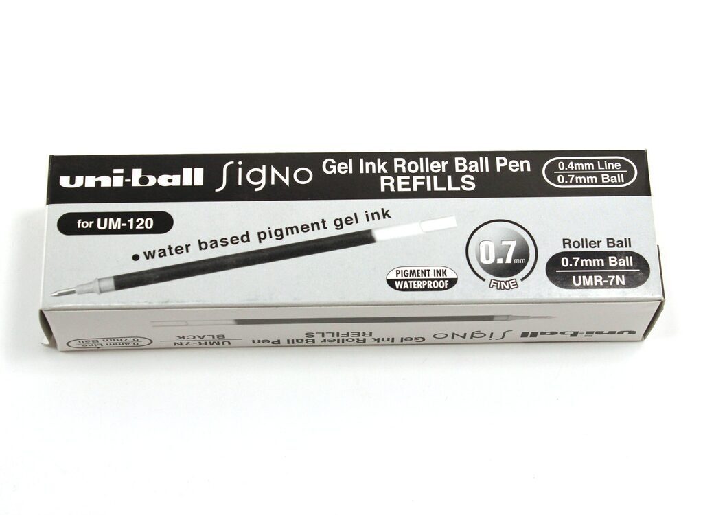Стержень гелевый UNI для ручки Signo UM-120, 0,7мм, чёрный