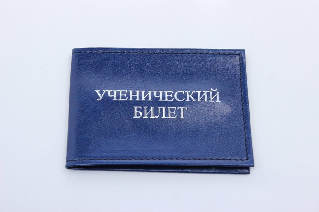 Обложка для Ученического билета, синяя