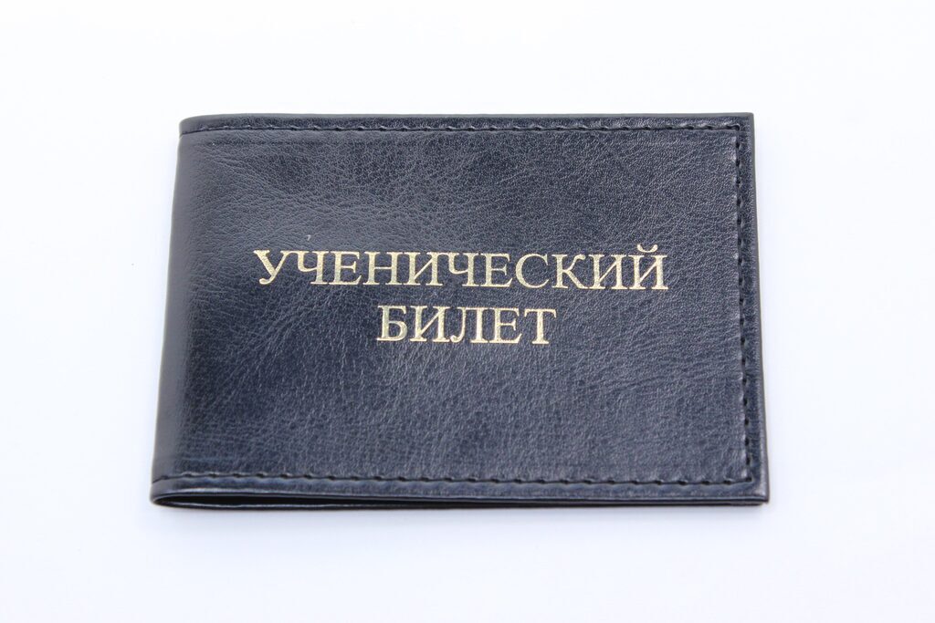 Обложка для Ученического билета, чёрная