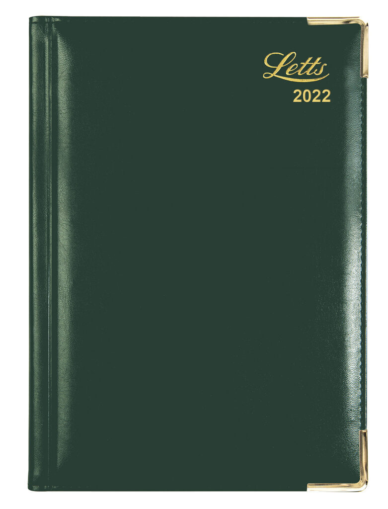 Ежедневник недат. А5 LEXICON, иск.кожа, зол.срез, мет.уголки, зелёный