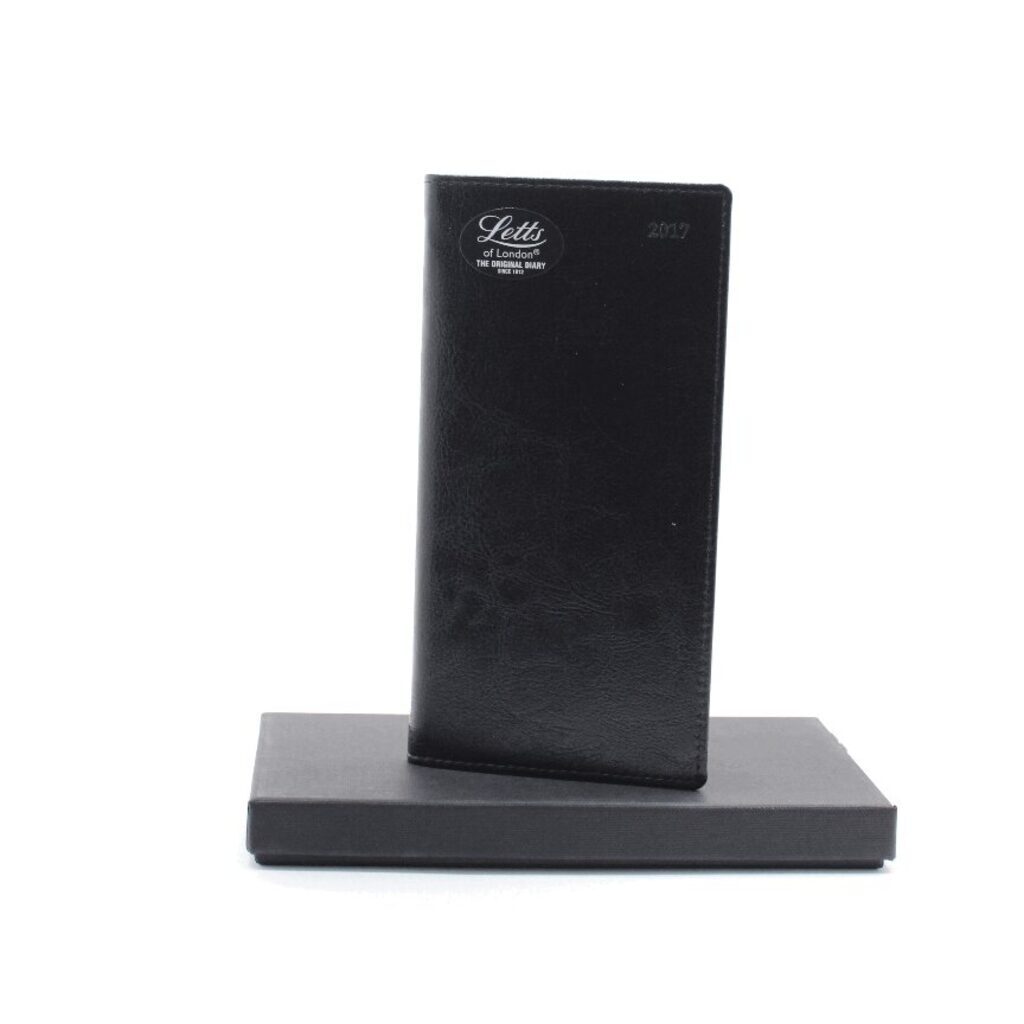 Еженедельник дат  2020г А6 IBIZA, чёрный, нат.кожа