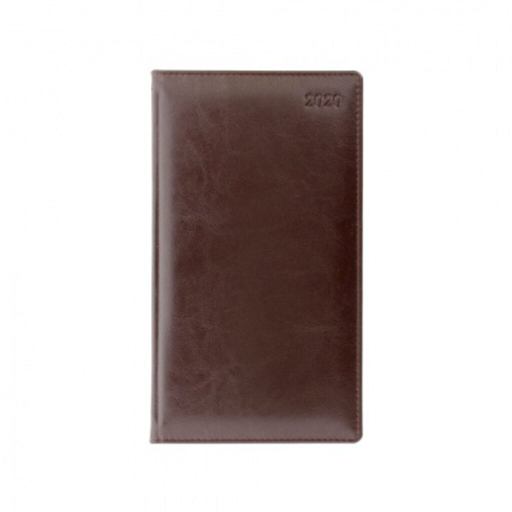 Еженедельник дат  2020г А6 IBIZA, бургунди, нат.кожа