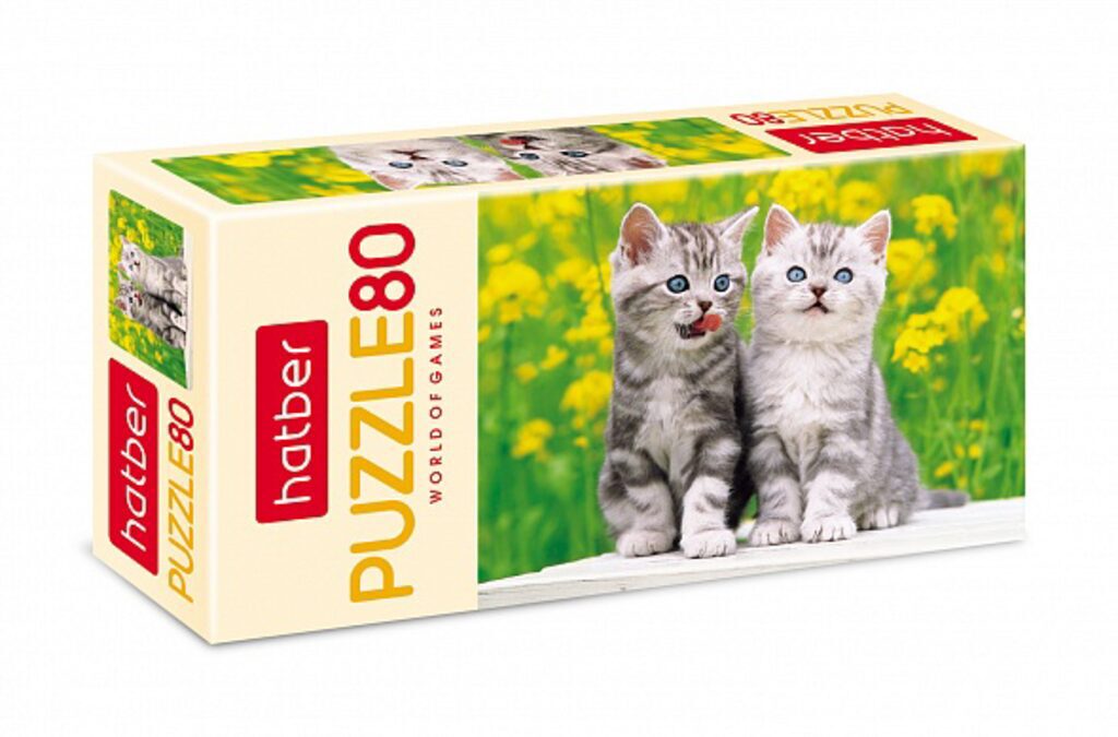 Пазлы   80 элементов  165*230мм.  "Котята"