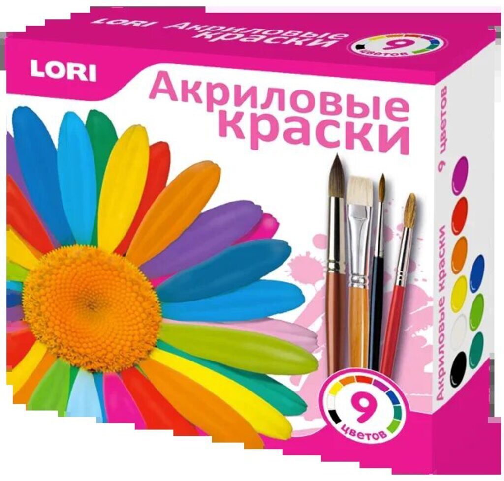 Набор акрил. красок   9 цв *20мл "Lori"