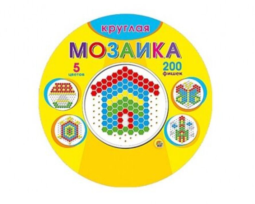 Игра мозаика круглая 200 шт.