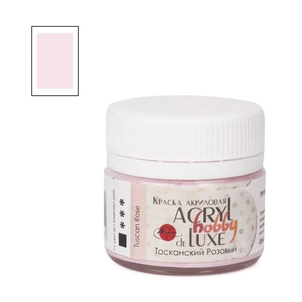 Краска акрил. "Акрил-Хобби" DeLux  20 мл, тосканский розовый