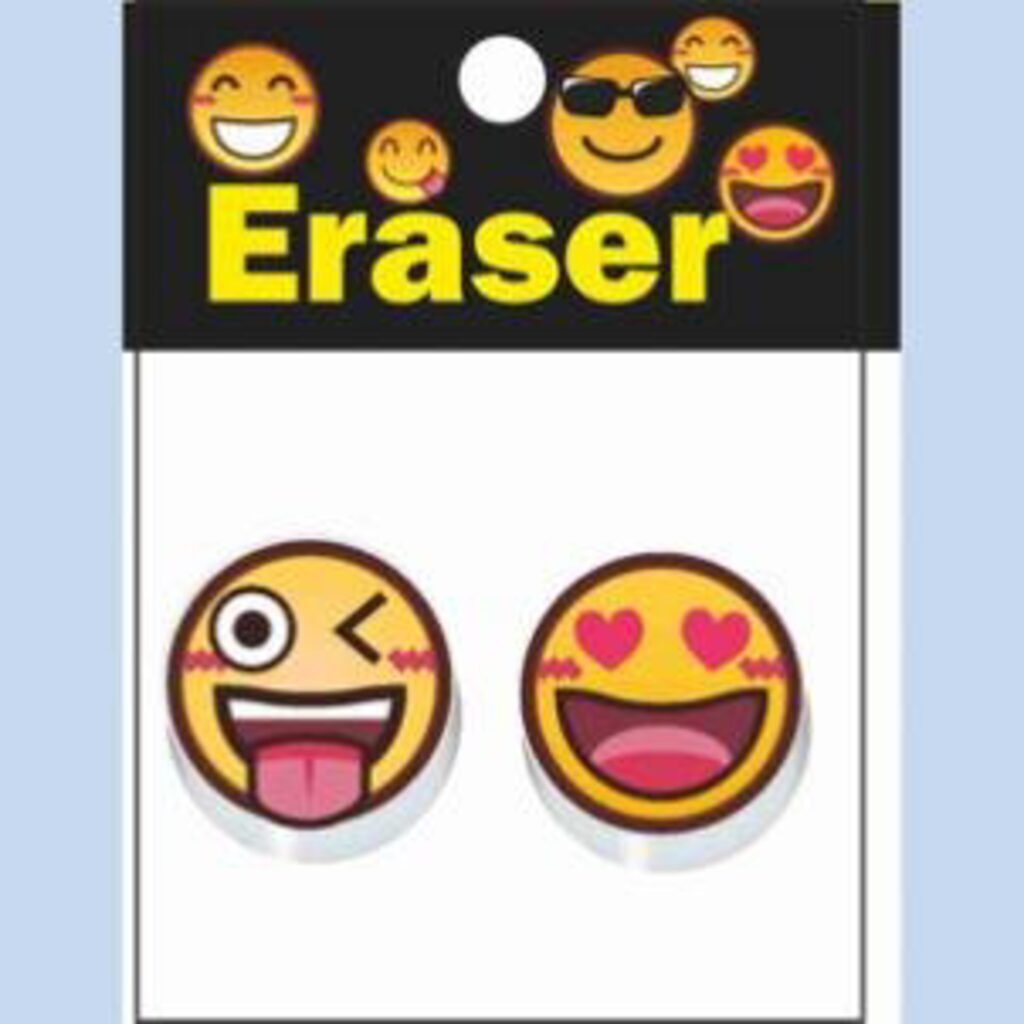 Ластик  Смайлы, набор 2 шт.