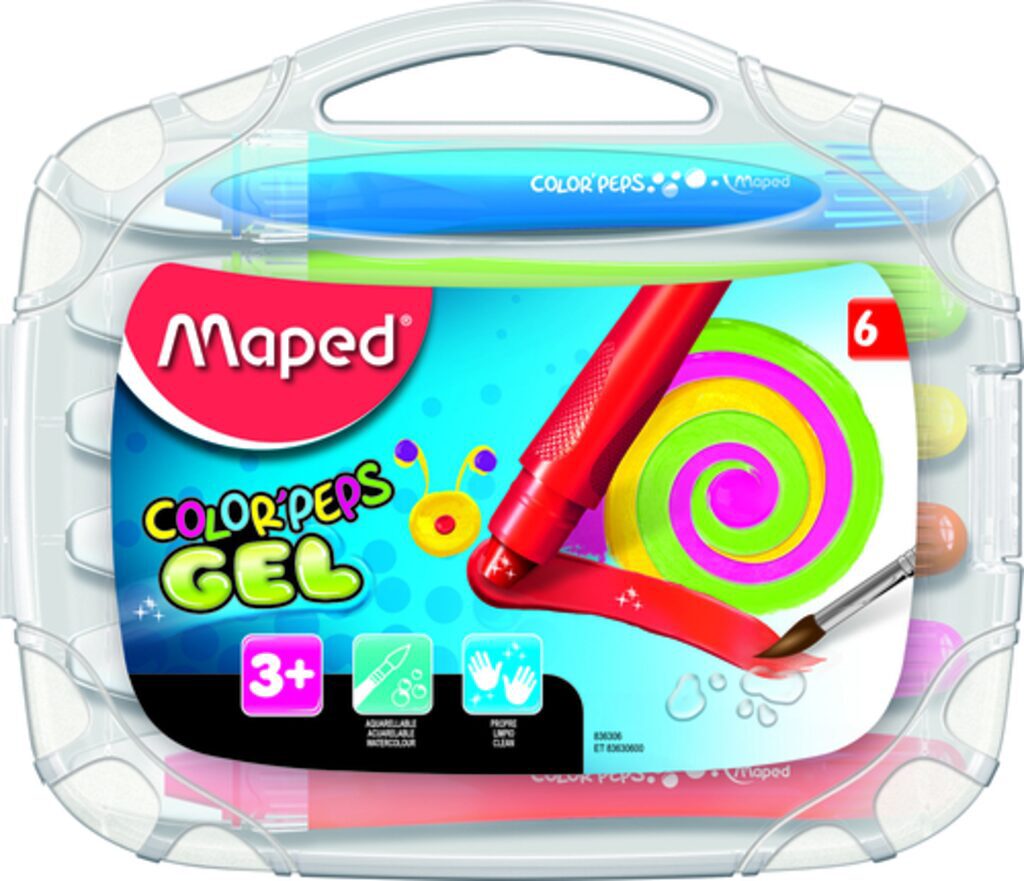 Мелки гелевые MAPED COLOR'PEPS  6 цв. пласт.упак.