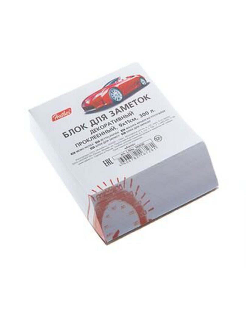 Блок бумаги для записи  (90*110мм) Авто, склейка, косой срез