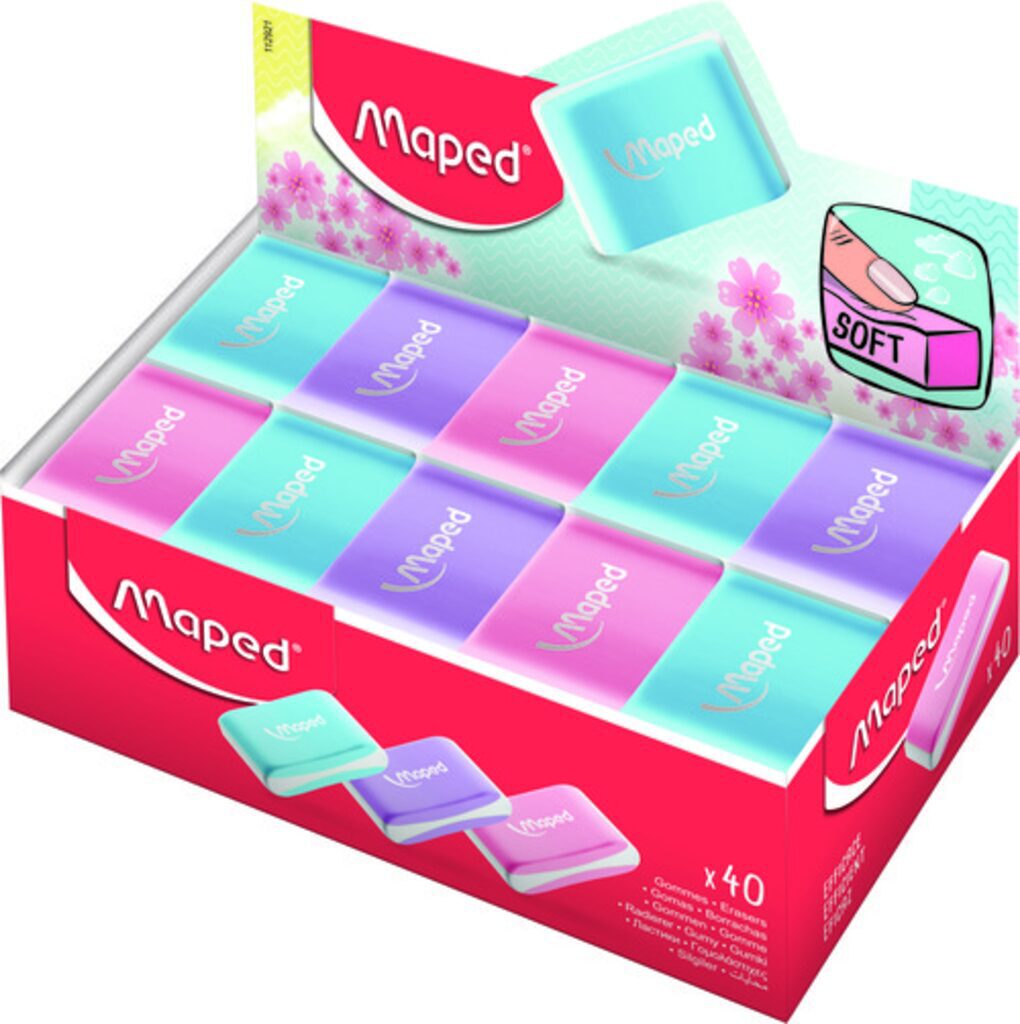 Ластик MAPED "Essentials soft" цветной