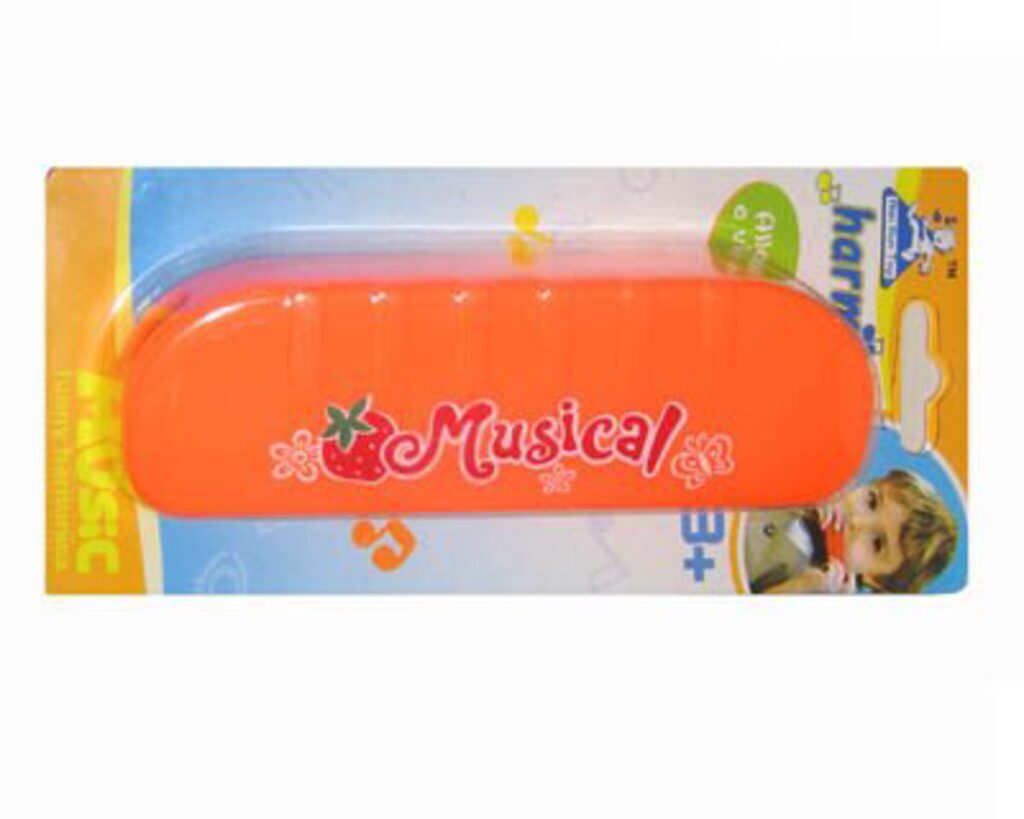 Губная гармошка 19см, ассорти