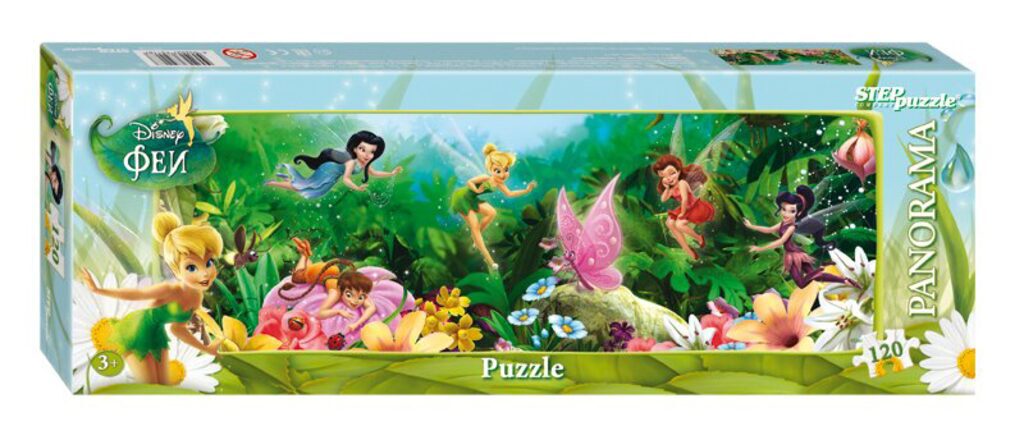 Пазлы  120 элементов 111*307мм. "Панорама" 8 видов, Disney