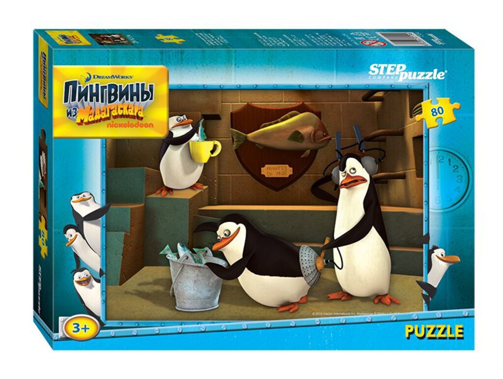 Пазлы   80 элементов  230*165мм.  "Dreamworks" 8 видов