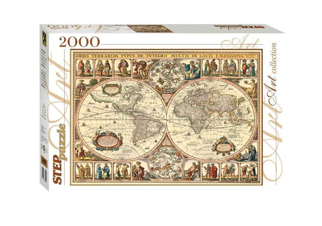 Пазлы 2000 элементов  680*960мм.  "Историческая карта мира"