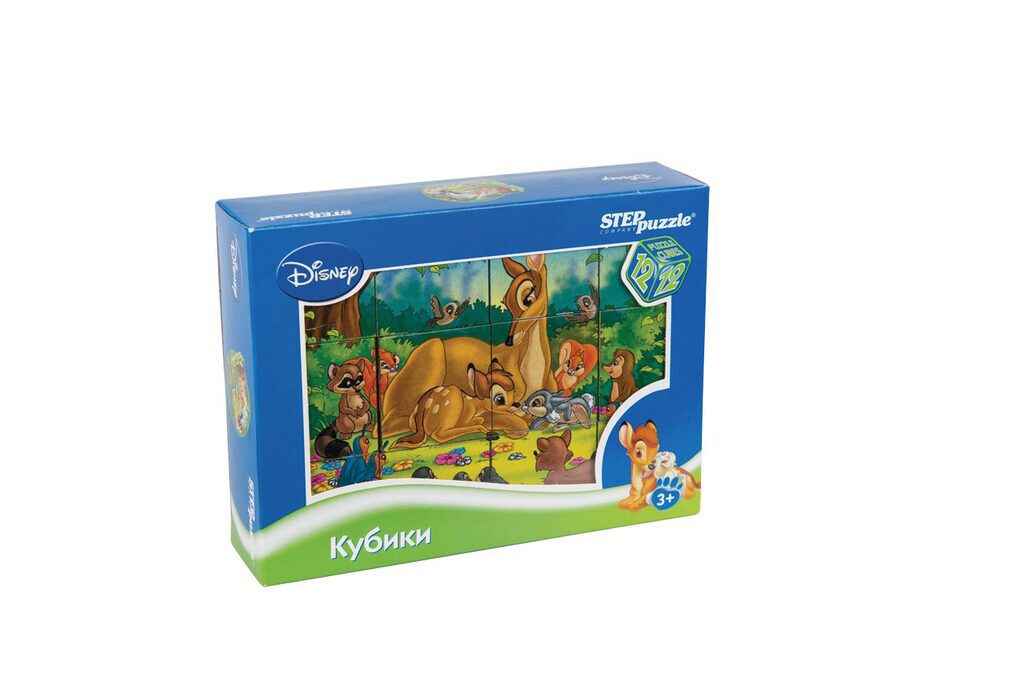 Кубики пластиковые 12шт "Бемби" Disney 1+