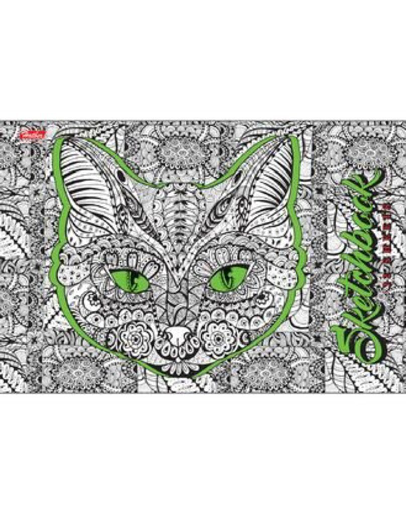 Альбом А4 32л  скрепка "Doodle art"  пл. 100 г/м