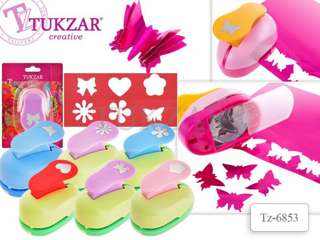 Дырокол фигурный 15мм, 6 дизайнов