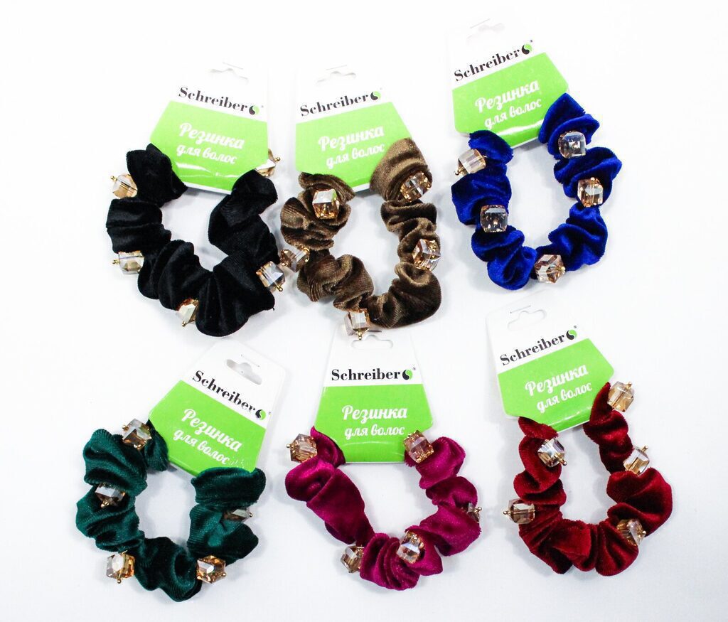 Резинка для волос, 6 цв в ассортименте