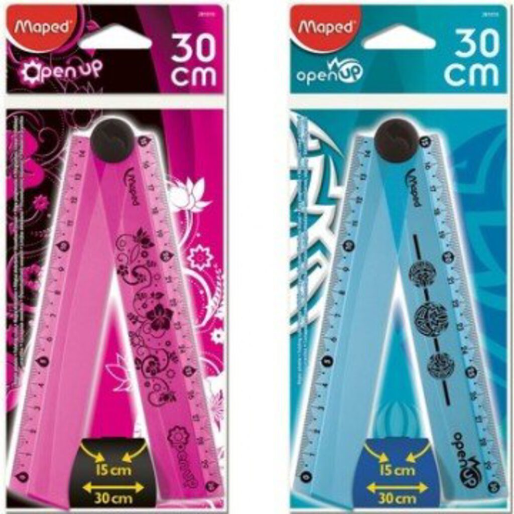 Линейка 15-30 см полупрозр, складная