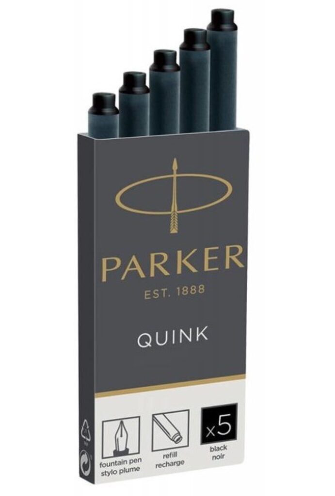Parker чернила баллончики Quink Ink Z11, чёрные 5шт.
