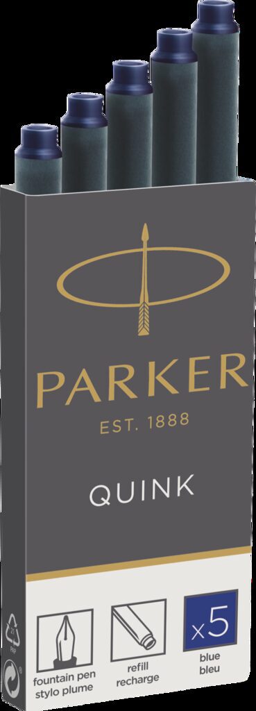 Parker чернила баллончики Quink Ink Z11, синие 5шт.