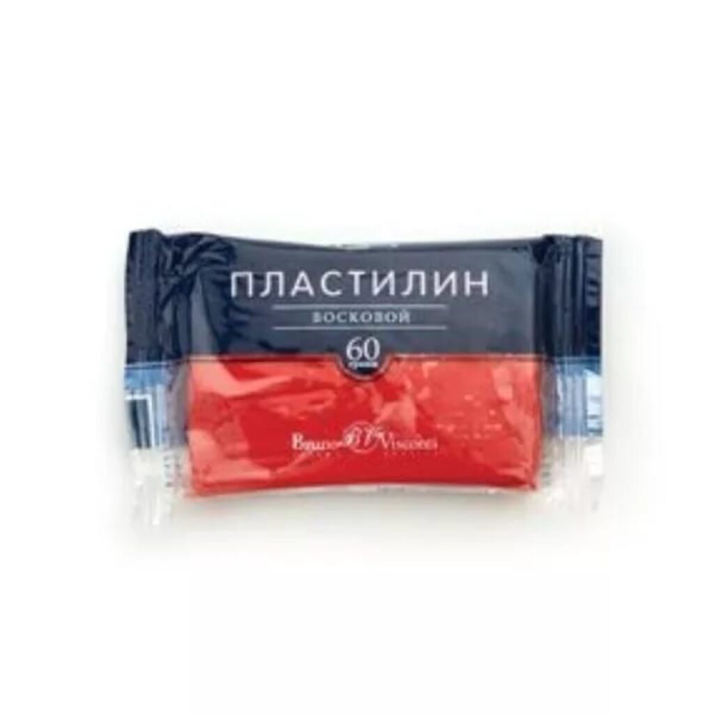 Пластилин воск. BV 60г красный