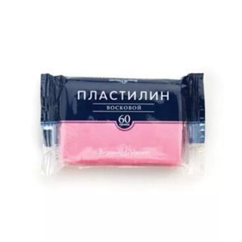 Пластилин воск. BV 60г розовый