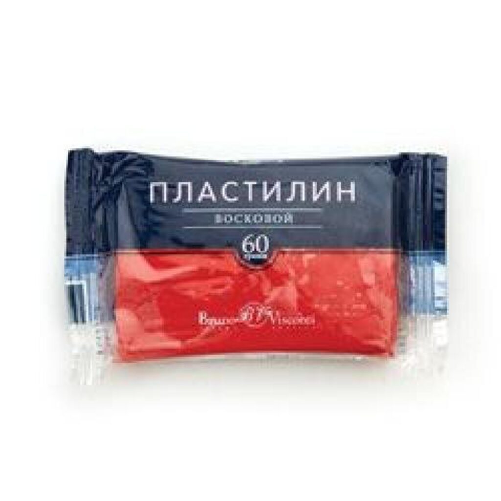 Пластилин воск. BV 60г малиновый