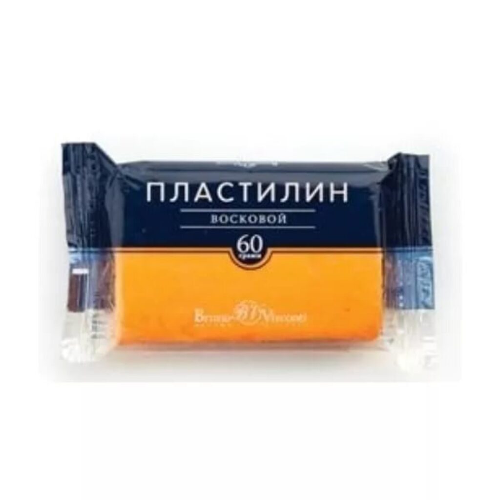 Пластилин воск. BV 60г оранжевый неон